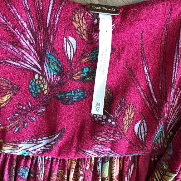 FREE PEOPLE Purple Haze Floral Tunic Top Size Medium - Picture 4 of 6